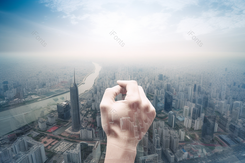 手势城市金融商务图,高清,摄影图,摄影图片,图片大全,摄影图免费下载